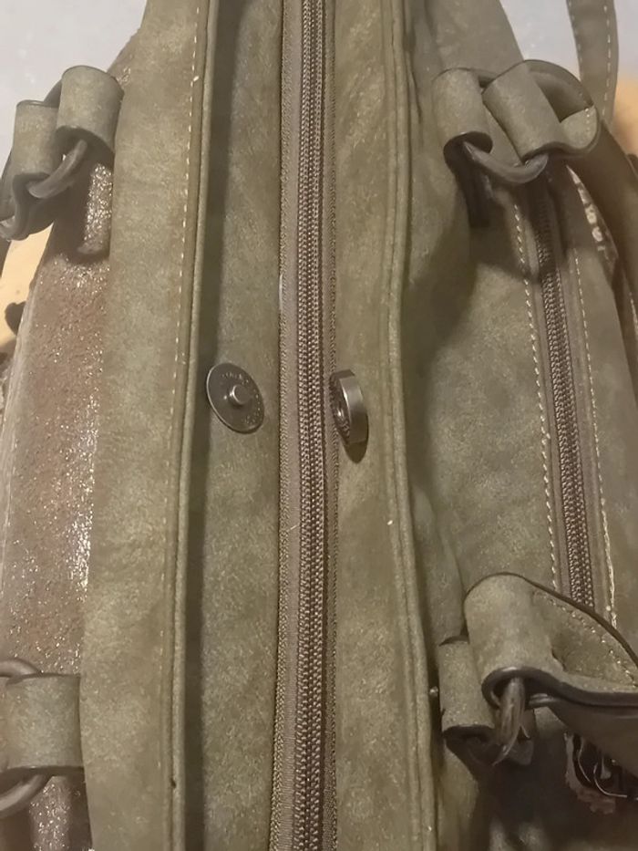 Sac à main et Bandoulliere, Grande Contenance Vert - photo numéro 5