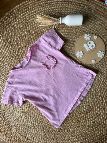 Tee shirt rose - Zara - taille 18 mois