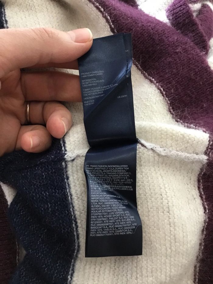 Pull femme Hilfiger Denim tricolore taille M 016 - photo numéro 9
