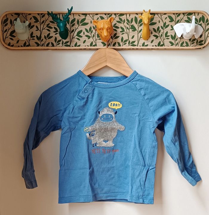 T-Shirt Manches Longues Bleu Cadet Rousselle Bébé Garçon