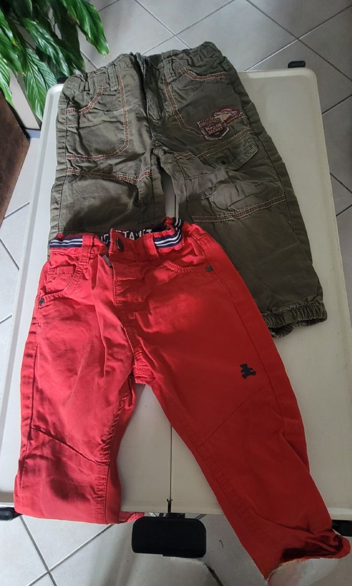 2 pantalons 24 mois Kimbaloo et Lulu et Castagnettes