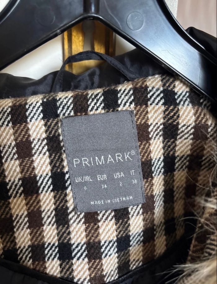 Veste à carreaux avec capuche beige marron - Primark - photo numéro 3