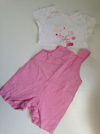 ensemble été - salopette / tee shirt