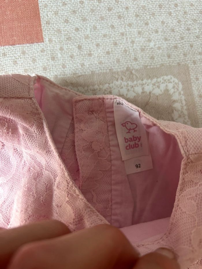 Robe imitation dentelle rose - photo numéro 3