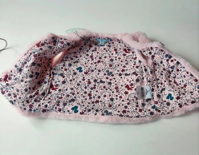 Gilet rose sans manches doublure coton 12 mois Lili marelle - photo numéro 7