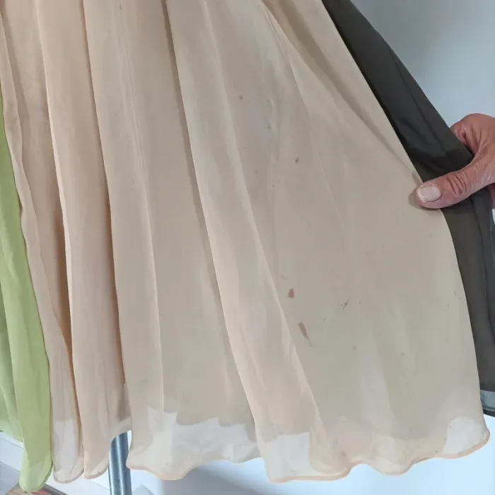 Robe bustier plissée Nougat London beige vert marron taille 38 cocktail été A100 - photo numéro 14
