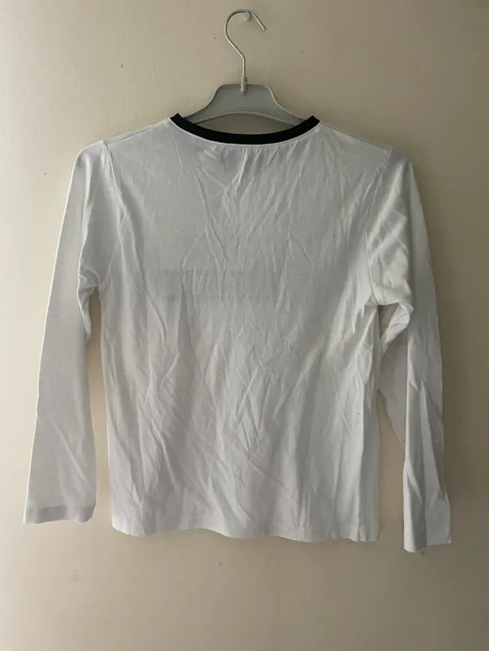 Haut de pyjama blanc et noir de la marque Kiabi - photo numéro 2