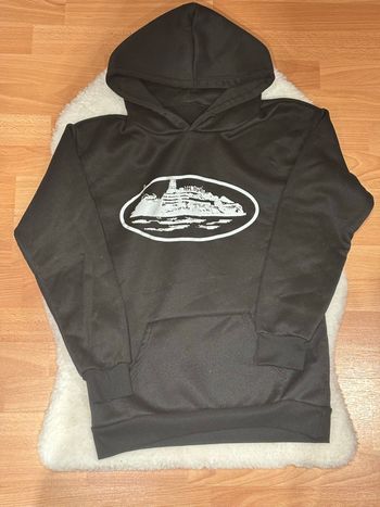 Sweat a capuche noir corteiz sans étiquette