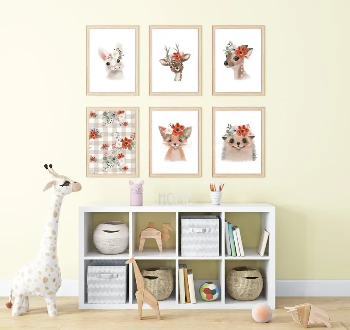 Affiches “Petits animaux fleuris” pour chambre enfant - photo numéro 3