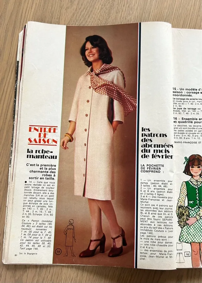 Modes & Travaux n°891 – Février 1975 – Vintage couture, tricot & broderie - photo numéro 4