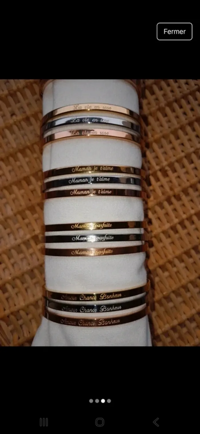 Bracelet avec message gravé (acier inoxydable) - photo numéro 3
