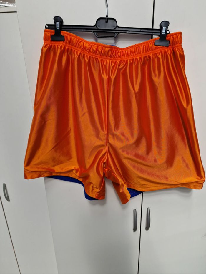 Short Basketball Bleu Orange Réversible Extra Grand - photo numéro 2