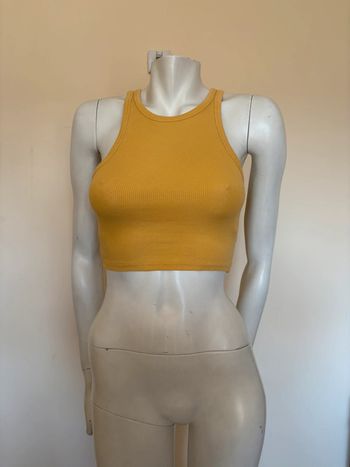 💛 Top court jaune moutarde Zara Taille S 💛