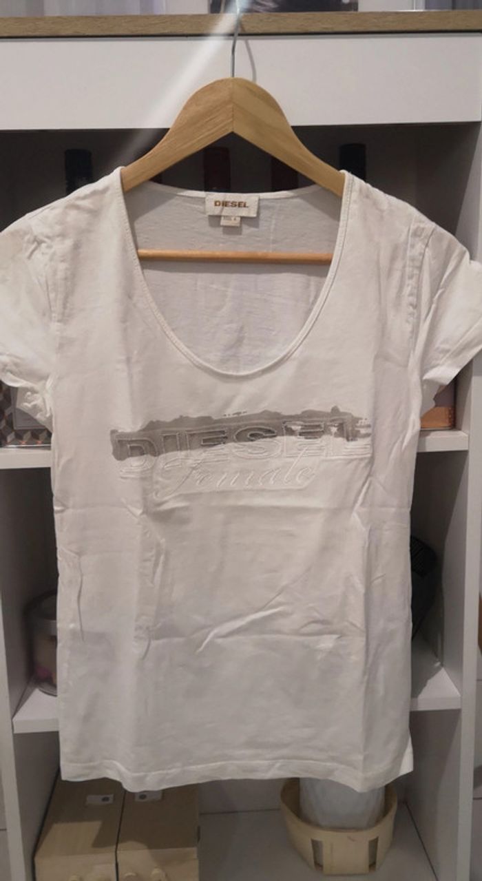 Tee shirt diesel blanc