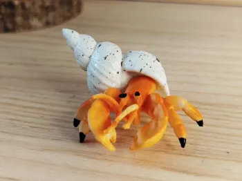 Figurine coquillage Bernard Lhermitte blanc Animal de la mer