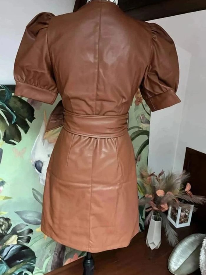Robe portefeuille simili-cuir marron - photo numéro 6