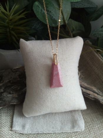 Collier rhodochrosite pierre naturelle