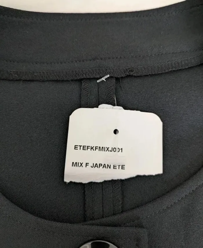 Veste d'été noire - créateur japonais Earthy mode sophisticated - taille M - photo numéro 7