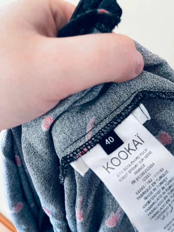 Sublime chemise kookai noir avec dessins guitare électrique taille 40 - photo numéro 9