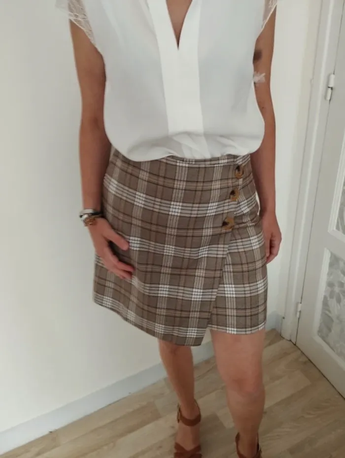 Jupe short à carreaux