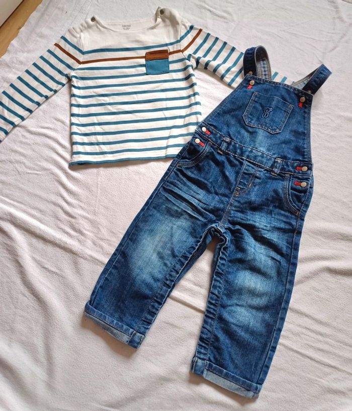 Ensemble salopette taille 18 mois