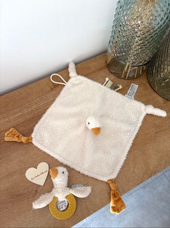 Doudou oie et anneau de dentition Little dutch