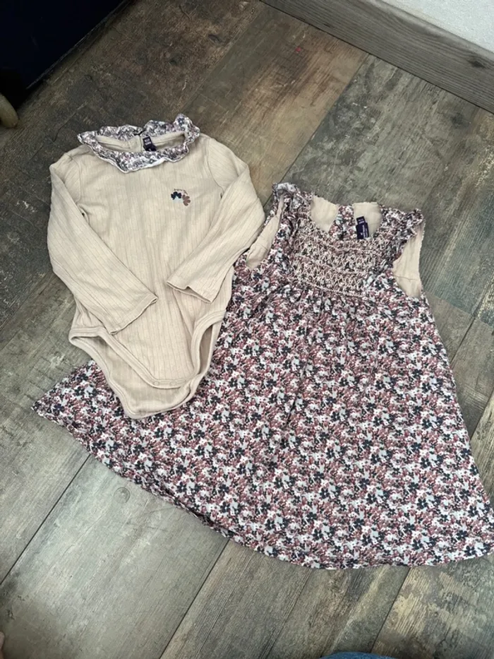 Ensemble body + robe sergent major 36 mois