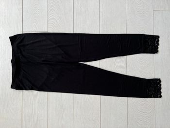 Legging Mosquitos noir et dentelle aux chevilles