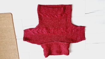 Vêtement femme pull manches courtes bordeaux col roulé Camaïeu taille 1