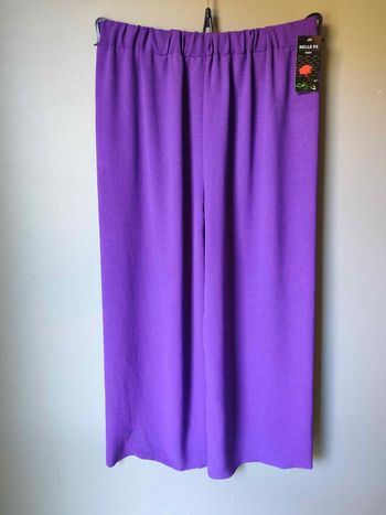 Pantalon élégant Violet coupe droite fluide Taille 36 au 44