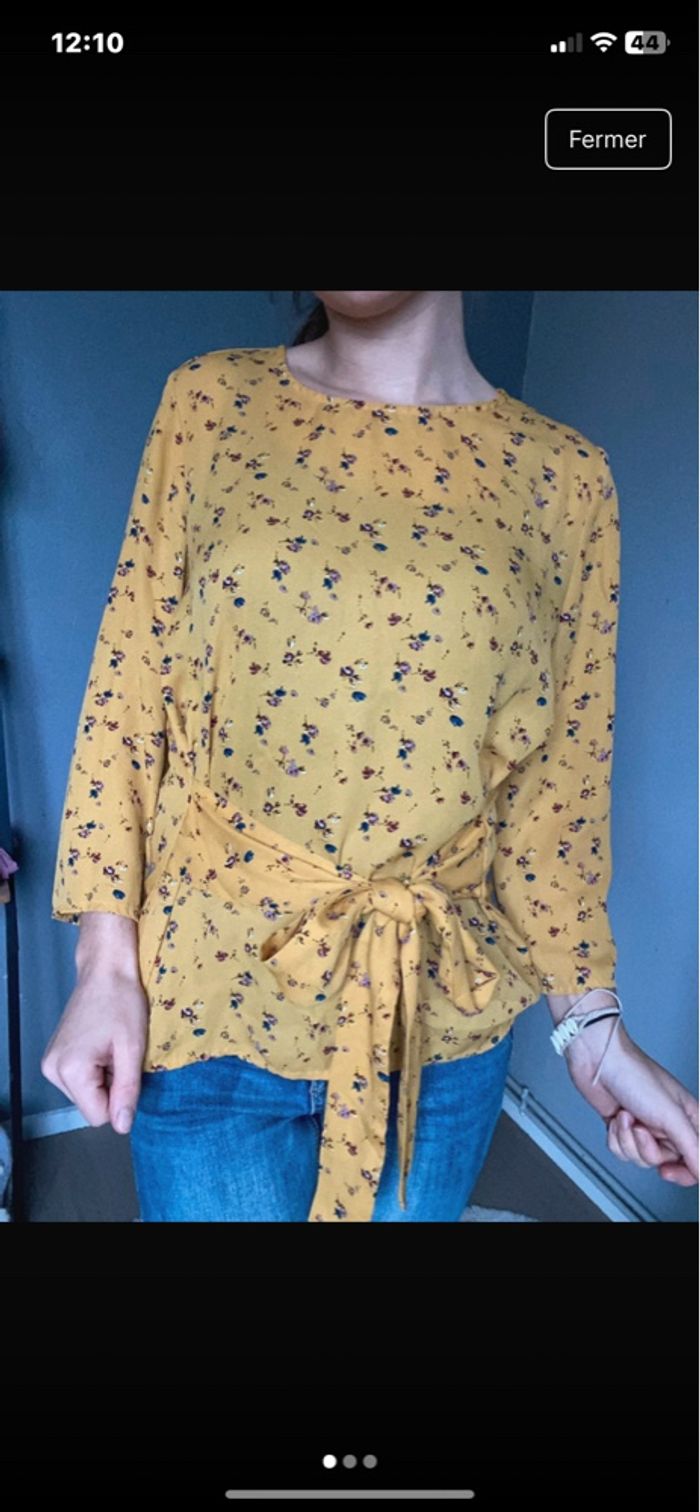 Blouse jaune moutard pigalle taille s