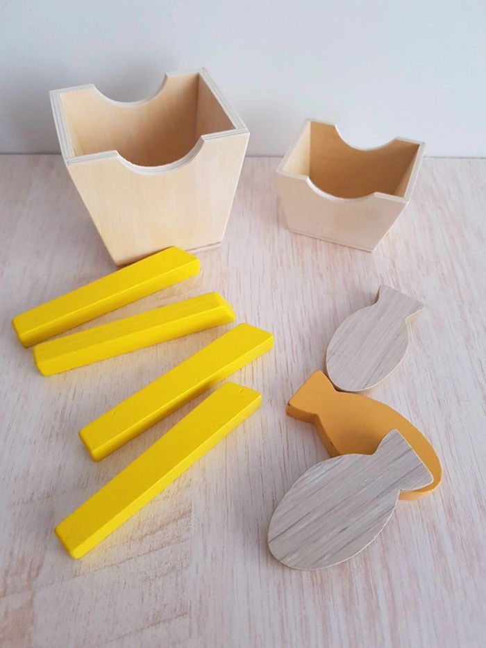 Aliments en tissu et dînette en bois fast-food - photo numéro 11