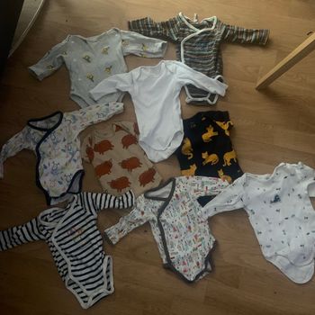 Lot de 9 bodies 3 mois