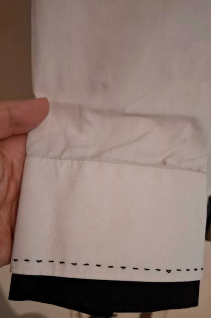 Chemise hommes très bon état coupe ajustée taille 3XL blanche et noire Armand Thierry - photo numéro 3