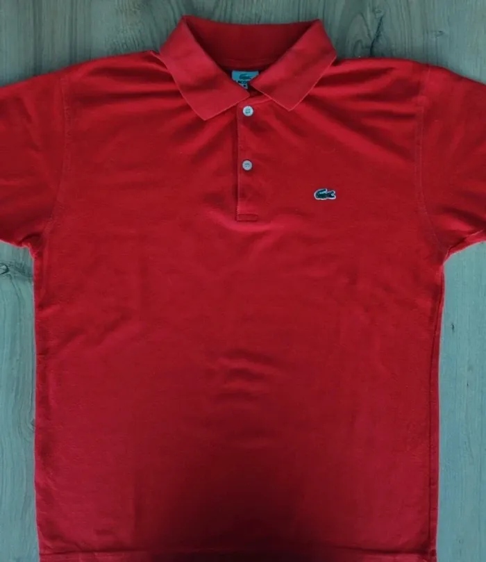 Polo rouge Lacoste taille M - photo numéro 2