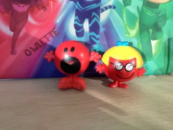 Lot de 2 figurines / personnages monsieur, madame