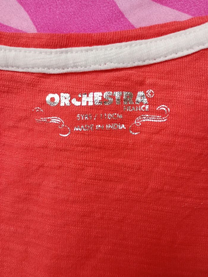 T-shirt orange 5 ans Orchestra - photo numéro 3