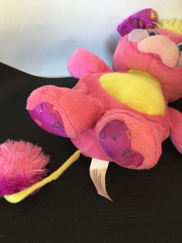 Peluche Popples rose kissy popp sonore 2007 en bon état - photo numéro 3