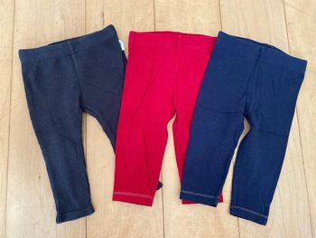 Lot 3 leggings fins - 9 mois