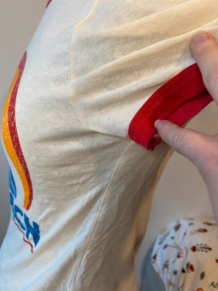 T-shirt arc en ciel style vintage taille S Zara Trafaluc - photo numéro 6