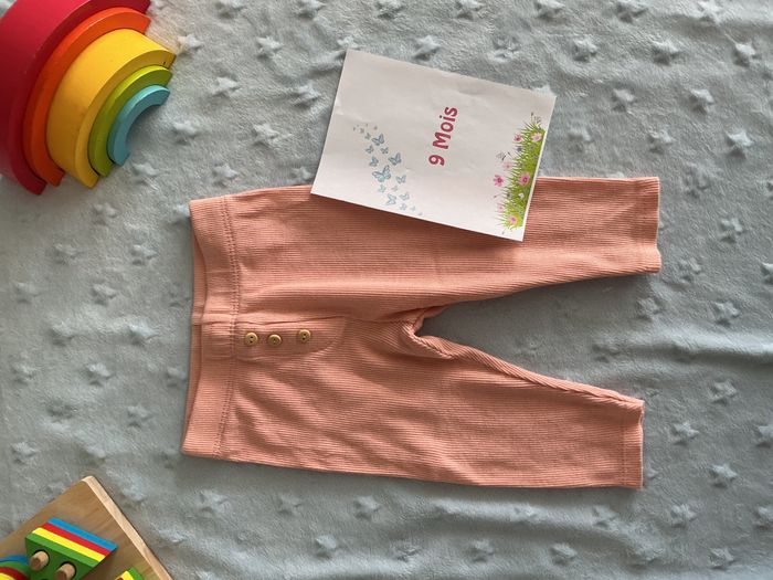 legging long abricot taille élastique 9 mois kiabi - photo numéro 3