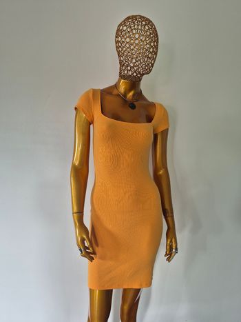 Robe Femme Orange Manches courtes Taille S/36