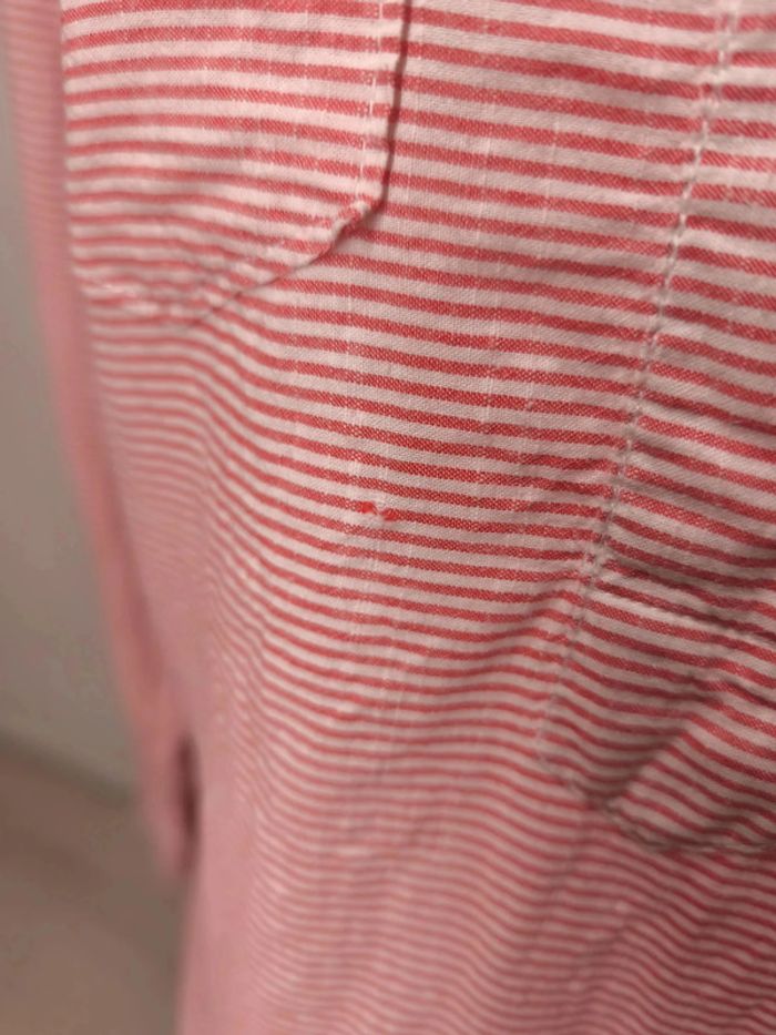 Haut Gap Femme Taille Large Rayure rouge blanc - photo numéro 6