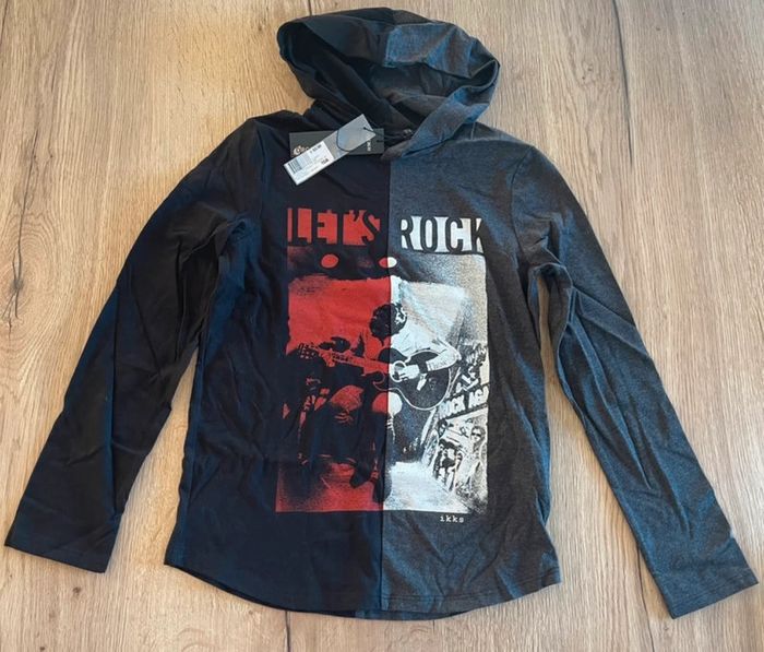 Tee-shirt à capuche ikks taille 10 ans neuf avec étiquettes 10 ans