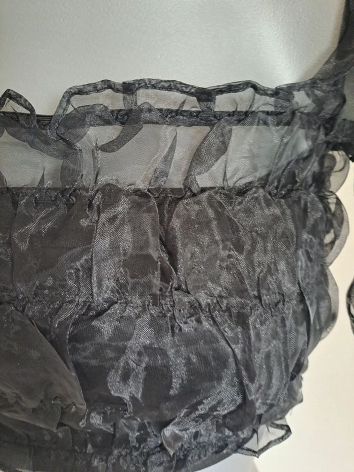 Crop top dentelle noir - photo numéro 3