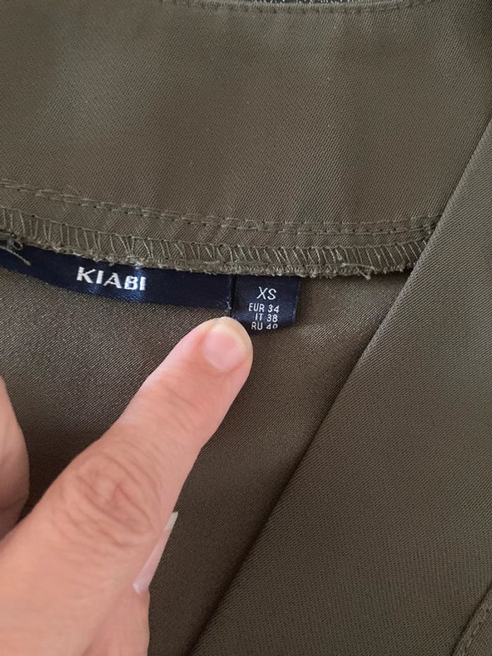 Blouse fluide sans manches kaki taille 34 - photo numéro 6