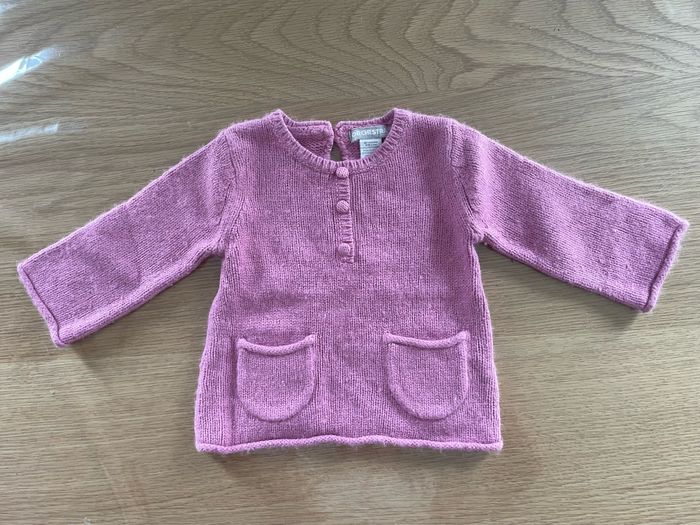 Lot 1 pull et 1 gilet violet 12 mois - photo numéro 3