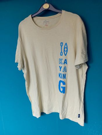 Tee shirt homme coton jaune clair