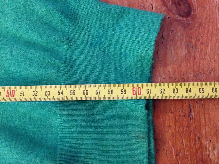 Pull col roulé intersaison - vert chiné jaune - manches longues - look féminin - photo numéro 5
