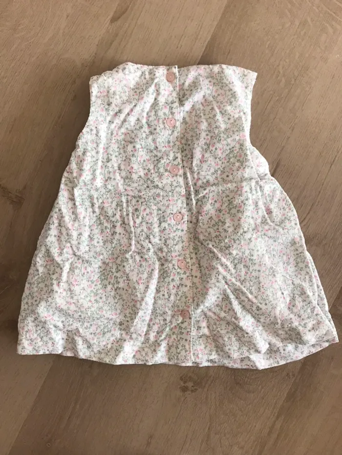 Ensemble 3 pièces robe sans manches, legging et t-shirt manches longues 6 mois - photo numéro 4